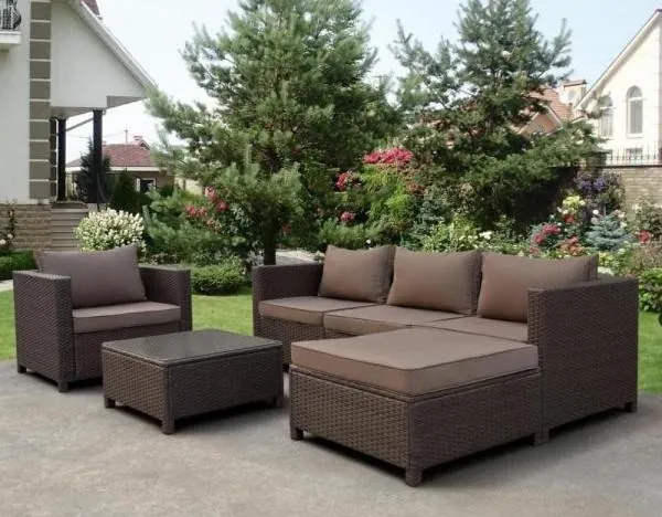 Комплект мебели AFINA плетеной из иск. ротанга YR821A Brown/Beige купить в Брянске