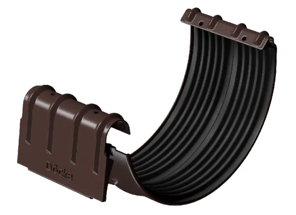 Соединитель желобов D125 Döcke STAL PREMIUM Шоколад, (RAL 8019) купить в Брянске