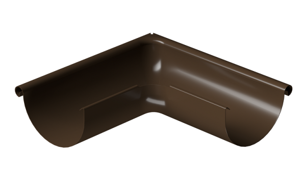 Угол внешний 90° D125 Döcke STAL PREMIUM Каштан, (RAL 8017) купить в Брянске