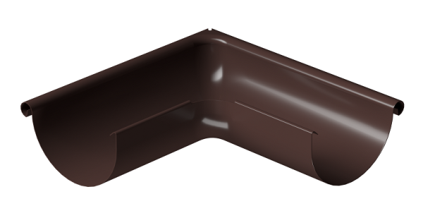 Угол внешний 90° D125 Döcke STAL PREMIUM Шоколад, (RAL 8019) купить в Брянске