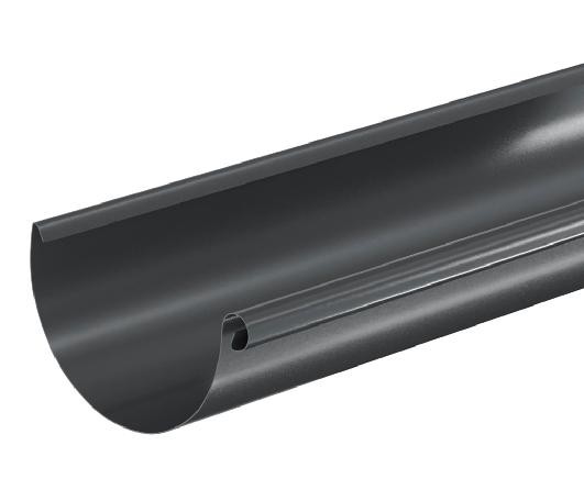Водосток Aquasistem, система 125x90 - Водосточный желоб 3.00м RAL 7024 Тёмно-серый купить в Брянске