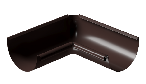 Угол внутренний 90° D125 Döcke STAL PREMIUM Шоколад, (RAL 8019) купить в Брянске