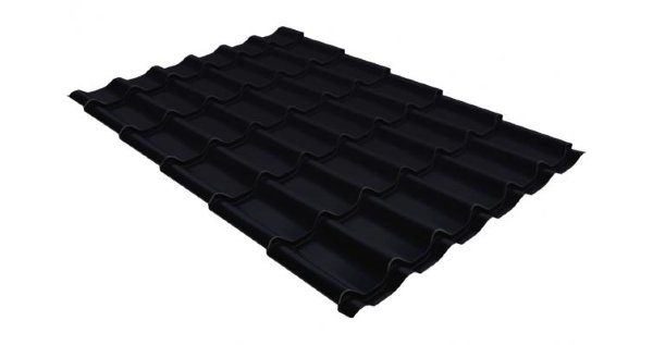 Металлочерепица классик GL 0,5 Velur20 RAL 9005 черный купить в Брянске