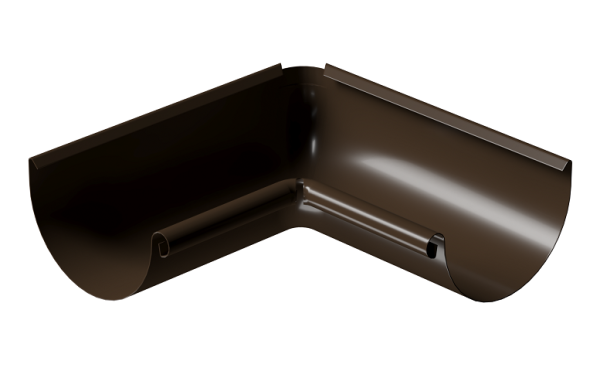 Угол внутренний 90° D125 Döcke STAL PREMIUM Каштан, (RAL 8017) купить в Брянске