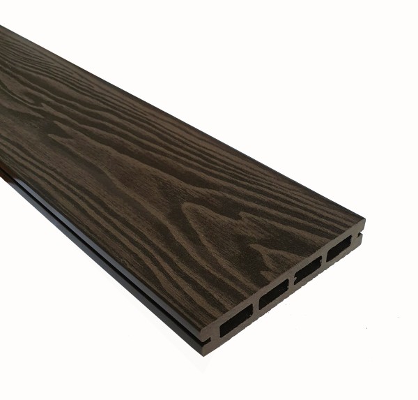 Террасная доска из ДПК Terrapol Смарт 3D Пустотелая с пазом Венге Соренто купить в Брянске