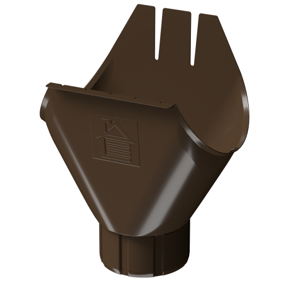 Воронка желоба D125 Döcke STAL PREMIUM Каштан, (RAL 8017) купить в Брянске