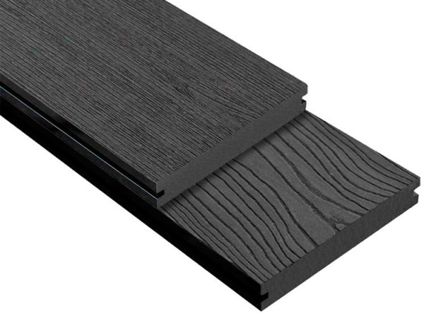 Террасная доска ДПК Outdoor 3D полнотелая STORM/OCEAN BLACK черная купить в Брянске