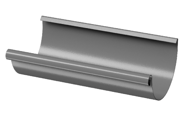 Желоб полукруглый D125 3 м Döcke STAL PREMIUM Графит, (RAL 7024) купить в Брянске