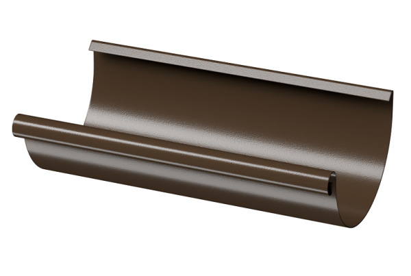 Желоб полукруглый D125 3 м Döcke STAL PREMIUM Каштан, (RAL 8017) купить в Брянске