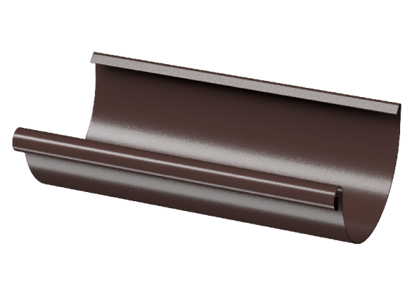 Желоб полукруглый D125 3 м Döcke STAL PREMIUM Шоколад, (RAL 8019) купить в Брянске