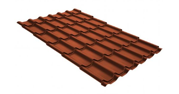 Металлочерепица классик GL 0,5 GreenCoat Pural RR 750 кирпично-красный (RAL 8004 терракота) купить в Брянске
