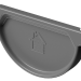 Заглушка желоба D125 Döcke STAL PREMIUM Графит, (RAL 7024) купить в Брянске