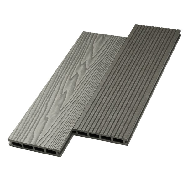 Террасная доска ДПК NanoWood двусторонняя New 3D тиснение + вельвет Серый купить в Брянске