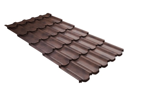 Металлочерепица квинта плюс с  3D резом 0,45 Safari Twincolor Brown купить в Брянске