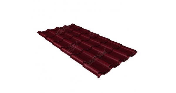 Металлочерепица камея 0,45 Drap RAL 3005 красное вино купить в Брянске