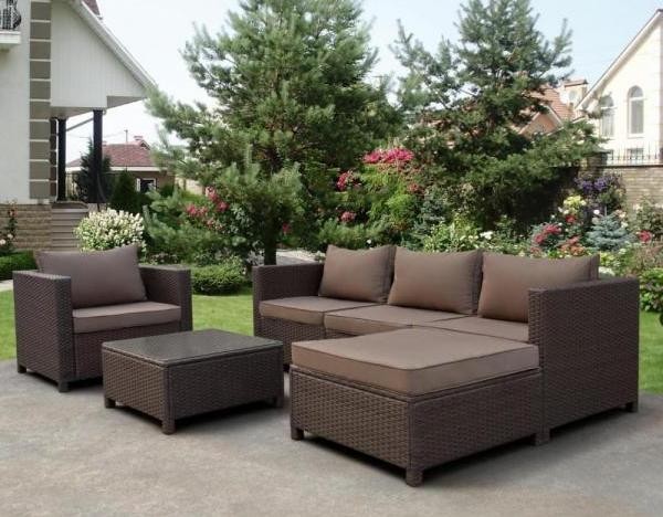 Комплект мебели AFINA плетеной из иск. ротанга YR821A Brown/Beige купить в Брянске