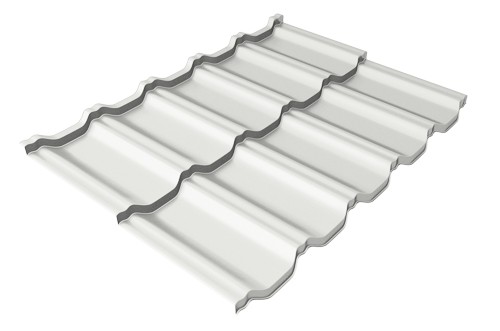 Металлочерепица модульная Квинта Uno Grand Line c 3D резом 0,5 Satin RAL 9003 сигнальный белый купить в Брянске