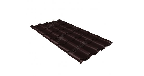 Металлочерепица камея GL 0,5 Quarzit RAL 8017 Metallic купить в Брянске