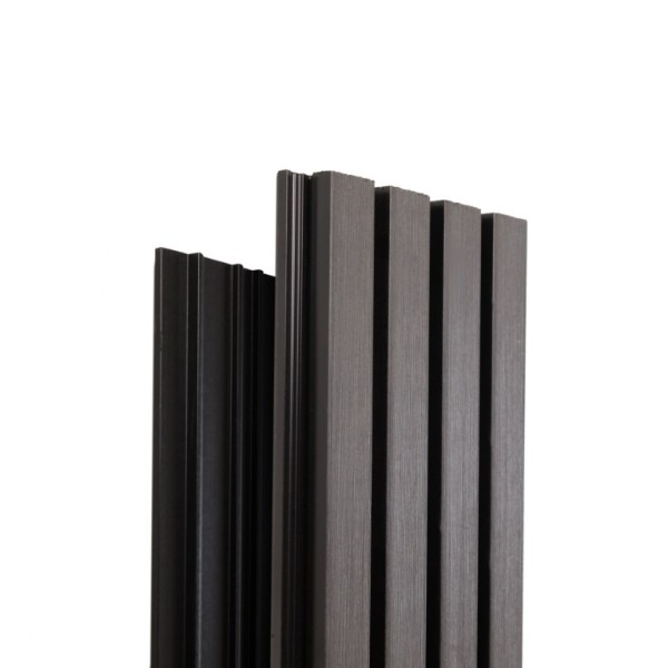 Фасадная доска Ecodecking Техно реечная 200х26х3000 Графит купить в Брянске