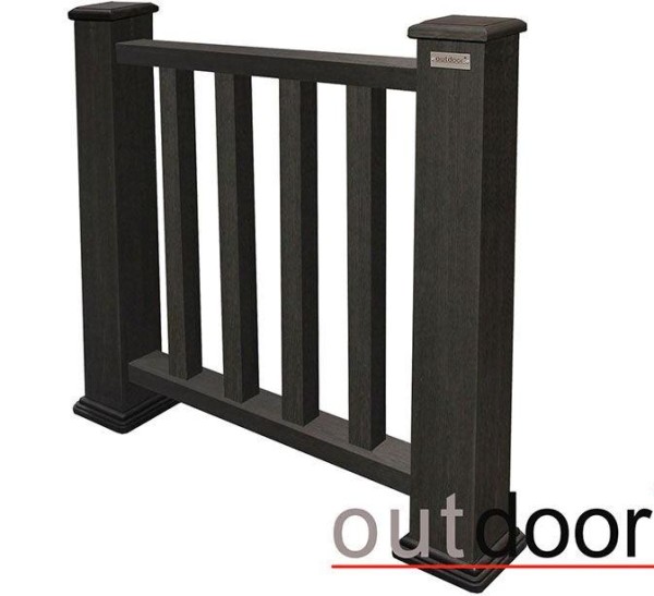 Ограждение из ДПК Outdoor Классик 3D STORM чёрный купить в Брянске