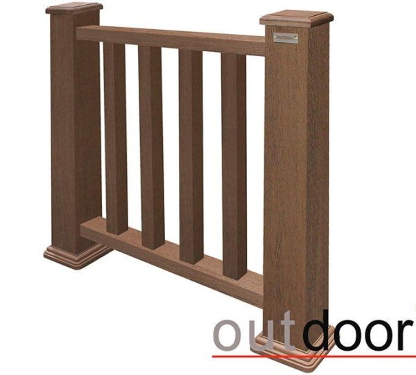 Ограждение из ДПК Outdoor Классик 3D STORM коричневый микс купить в Брянске