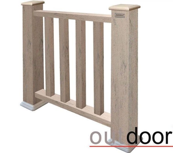 Ограждение из ДПК Outdoor Классик 3D STORM серый микс купить в Брянске