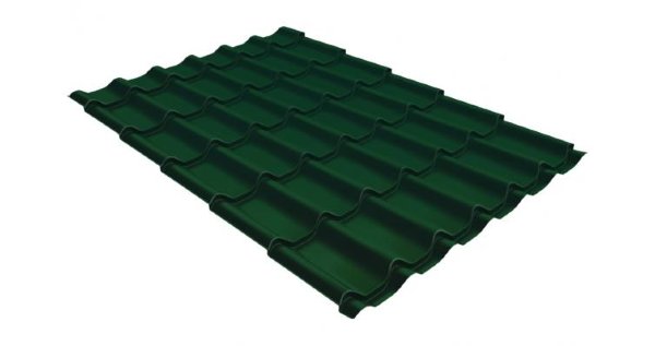 Металлочерепица классик 0,5 Satin RAL 6005 зеленый мох купить в Брянске