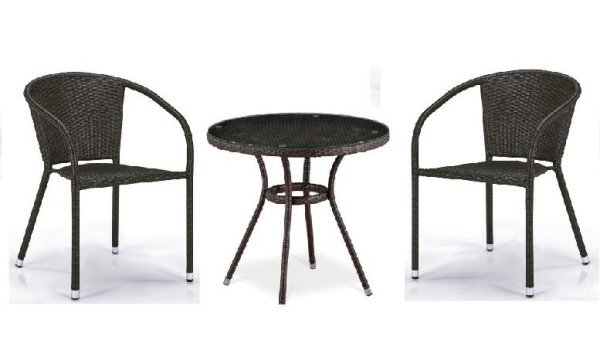 Комплект плетеной мебели AFINA из иск. ротанга Асоль-7 T282ANT/Y137C-W53 Brown 2Pcs купить в Брянске