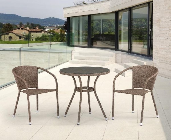 Комплект плетеной мебели AFINA из иск. ротанга T282ANT/Y137C-W56 Light Brown 2Pcs купить в Брянске