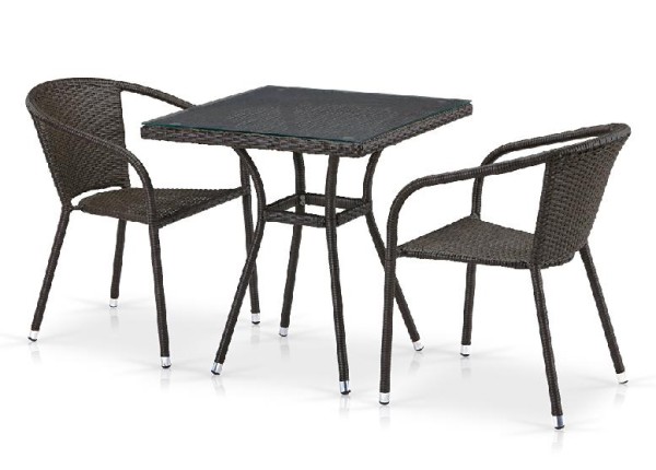Комплект плетеной мебели AFINA из иск. ротанга T282BNT/Y137C-W53 Brown 2Pcs купить в Брянске