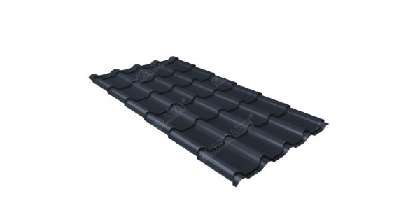 Металлочерепица камея 0,5 Satin RAL 7024 мокрый асфальт купить в Брянске