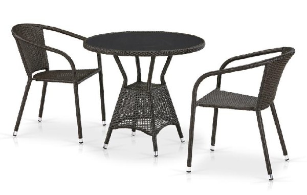 Комплект плетеной мебели AFINA из иск. ротанга T707ANS/Y137C-W53 Brown 2Pcs купить в Брянске