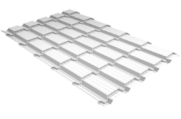 Металлочерепица GL квадро профи 0,5 Satin RAL 9003 сигнальный белый купить в Брянске