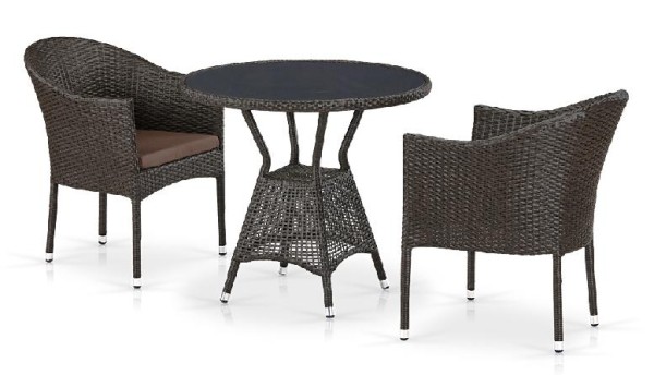 Комплект плетеной мебели AFINA из иск. ротанга T707ANS/Y350-W53 Brown 2Pcs купить в Брянске