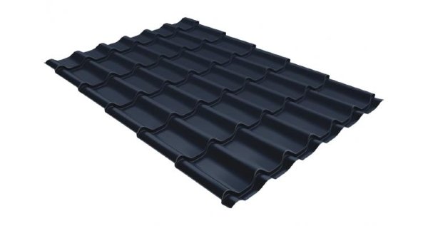 Металлочерепица классик 0,5 Satin RAL 7024 мокрый асфальт купить в Брянске