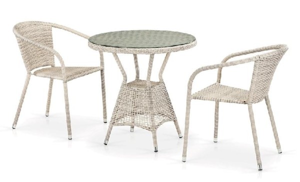 Комплект плетеной мебели AFINA из иск. ротанга T705ANT/Y137C-W85 Latte 2Pcs купить в Брянске