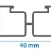 Лага алюминиевая KRONEX 40x15x3000 мм опорная Slim купить в Брянске