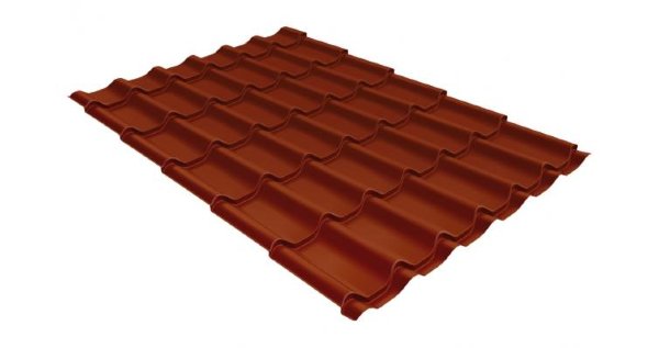 Металлочерепица классик 0,5 Satin RAL 8004 терракота купить в Брянске