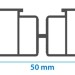 Лага алюминиевая KRONEX 50x25x3000 мм несущая купить в Брянске