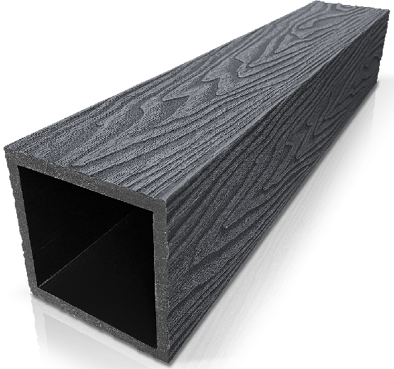 Столб ДПК 3D GardenParkett фактура дерева Графит купить в Брянске