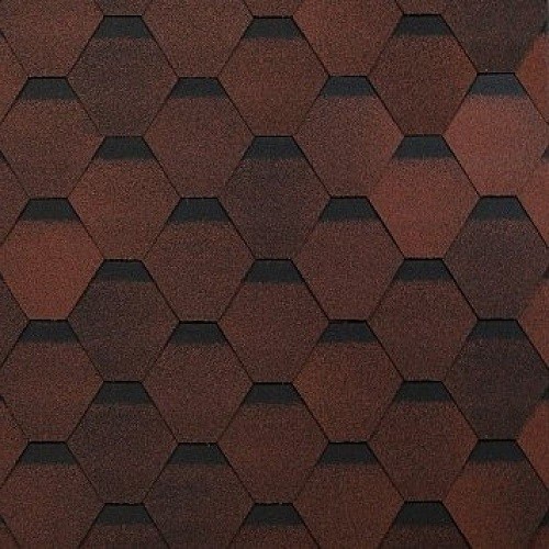 Гибкая черепица Shinglas, коллекция Оптима – Красный купить в Брянске