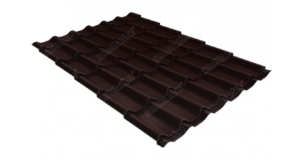 Металлочерепица классик GL 0,5 Quarzit RAL 8017 шоколад Metallic купить в Брянске