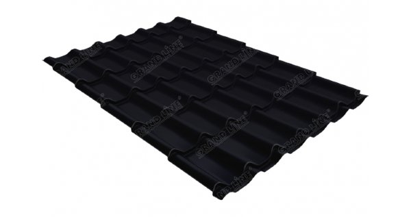 Металлочерепица классик 0,45 Drap RAL 9005 черный купить в Брянске
