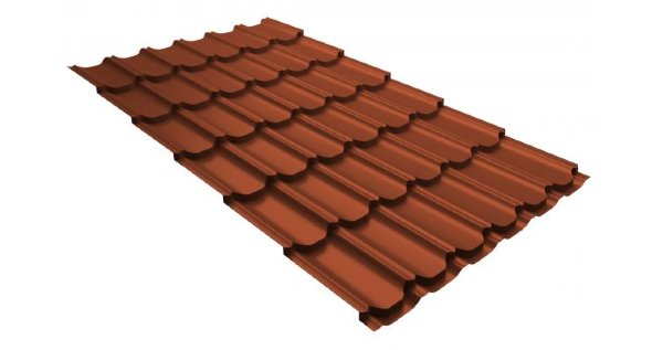 Металлочерепица квинта плюс 0,5 GreenCoat Pural RR 750 кирпично-красный (RAL 8004 терракота) купить в Брянске
