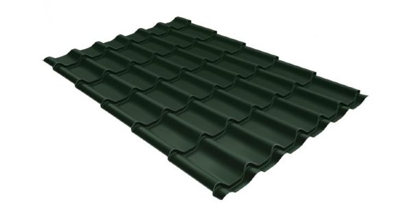 Металлочерепица классик 0,5 Satin RR 11 темно-зеленый купить в Брянске