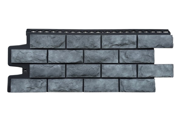 Фасадные панели Grand Line Колотый Камень Антрацит, Шов черный купить в Брянске